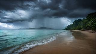 Surreal Beach Rainstorm 🌊 | Study & Programming Environment.