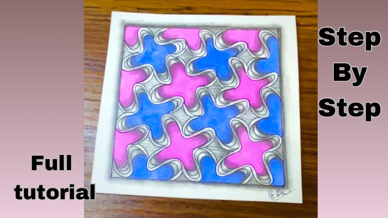 Calm Your Mind With Zentangle Pattern | Drawing Tutorial For Beginners ...