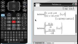 Using linSolve on TI-Nspire