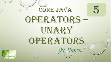 Core JAVA - Unary Operators (Part - 2)