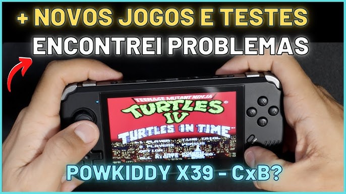 Powkiddy X39 Pro Videogame Portátil, Console de Jogo Retrô, Tela IPS, 4,3,  Suporta Controles com