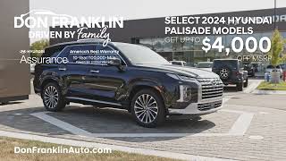DF Hyundai Palisade September2024 Don Franklin Lexington Hyundai September 2021