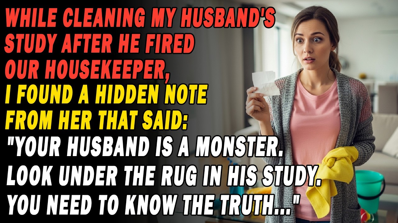 👨‍💼My Husband Fired Our Housekeeper. While I Cleaning His Study🧹, I Found Her Secret Note📝