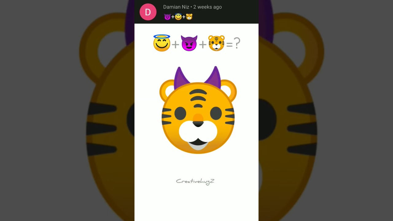 Emoji Mix Angel And Devil Tiger Drawing Trending Viral Creativehugz Shorts