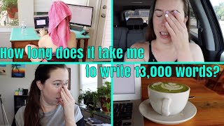 How long does it take to write 13,000 words?! // a writing experiment vlog