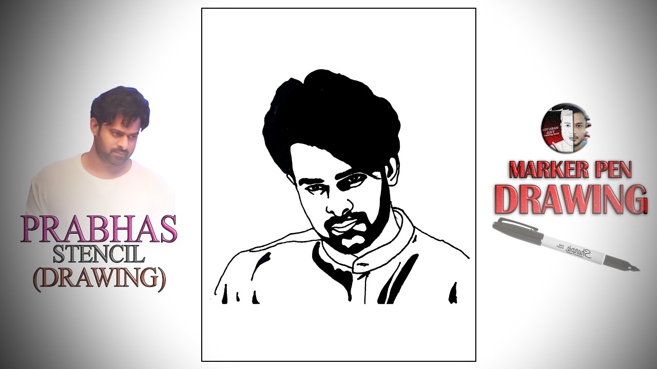 How to draw Adipurush Prabhas drawing step by step - YouTube