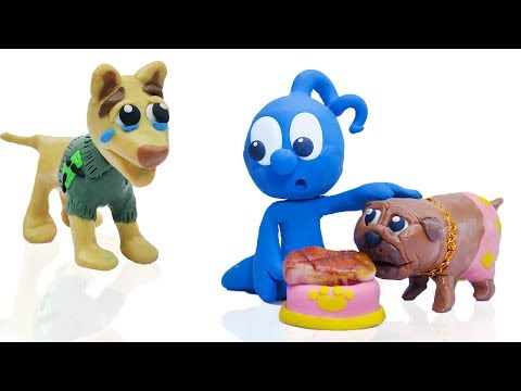 CLAY MIXER: RICH DOG POOR DOG 💖 Play Doh Cartoons