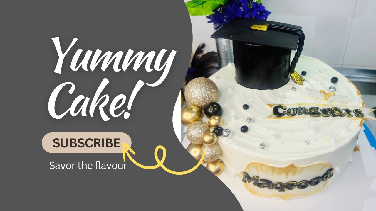 Easy graduation cake|another graduation cake with chocolate sponge