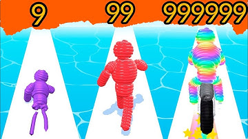 ROPE MAN 3D - ASMR Gameplay iOS,Android Walkthrough Pro Game Mobile (Level Up Big Head Man Run)