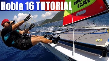 Hobie 16 moderate wind tutorial, multi cam with commentary