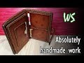 Making men's leather wallet | Handmade