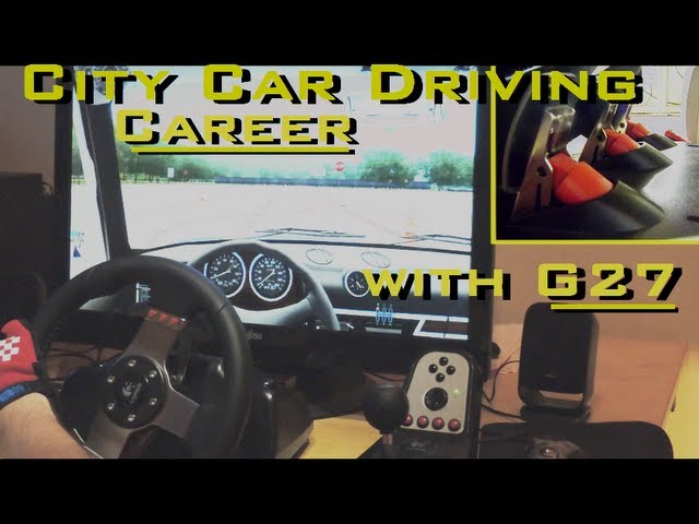 How to correctly setup City Car Driving 1.4 Logitech G27, Force Feedback  Steering Wheel, tutorial. 