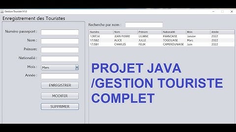 TUTO JAVA : gestion touriste Java étape par étape en utilisant la base de données #sqlite e