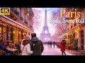 Light Snowfall in Paris, France 🇫🇷 4K Walking Tour | Winter Walk Before Heavy Snow