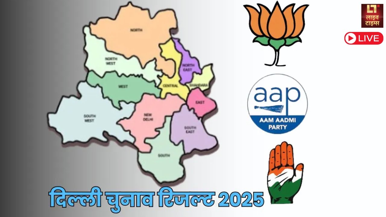 Delhi Election Result 2025 LIVE | AAP Vs BJP Vs Congress | Delhi ...