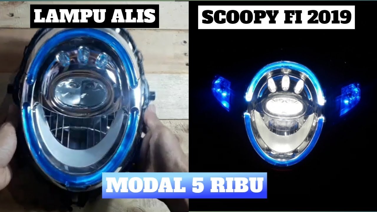 Pasang Lampu Alis Honda Scoopy Fi 2019 Modal 5 Ribu Rupiah Youtube