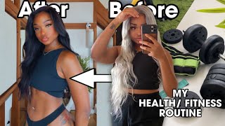 BODY UPDATE  How to get Ab's fast! My fitness & health routine + Ab workout✨