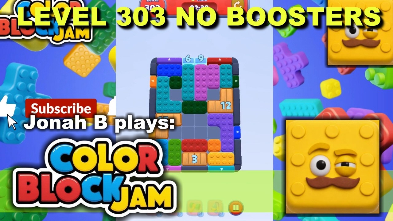 Color Block Jam Level 303 No Boosters - YouTube