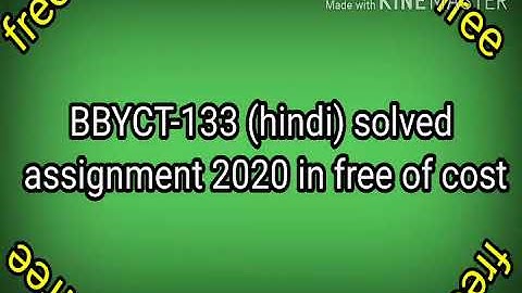 BBYCT-133 solved assignment