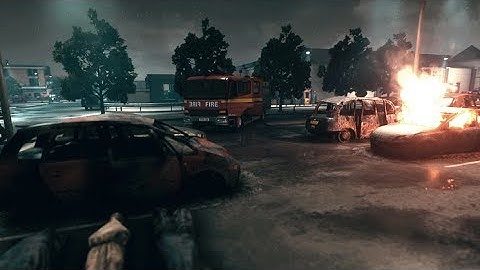 ZOMBIE RAID - level fly through (Multiplayer Top-Down Shooter)