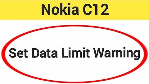 how to set data limit warning, Nokia C12 data limit kaise set karen