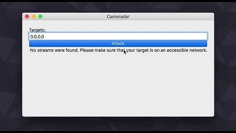 Cameradar app experiment 5mn UI