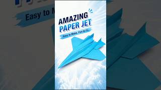 ✈️ Amazing Paper Jet That Actually Flies!