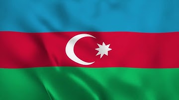 The AZERBAIJAN Flag Waving in the wind - flag animation - motion background - Full HD By. Blonksong