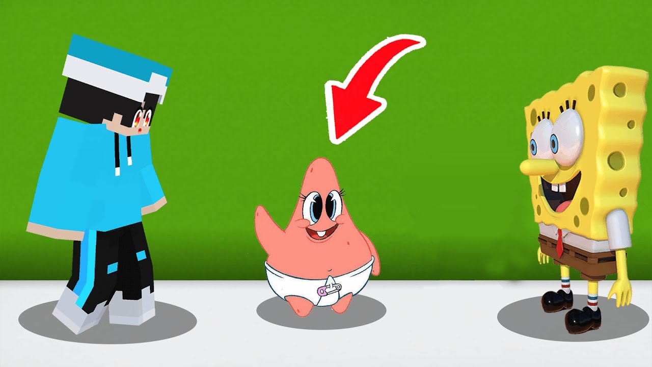ماين كرافت لكن انا وسبونج بوب لاقينا اخو بسيط !!؟ 🔥😱
