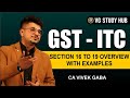 GST - ITC | Section 16 to 19 Overview with Examples | CA Vivek Gaba