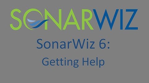 SonarWiz 6: Getting Help