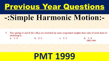 Two springs A and B (KA=2KB) are stretched by same suspended weights then ratio of work done in