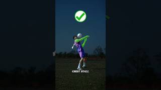 How to do CHEST STALL ⚽️.#football #soccer #footballskills #chest #shorts