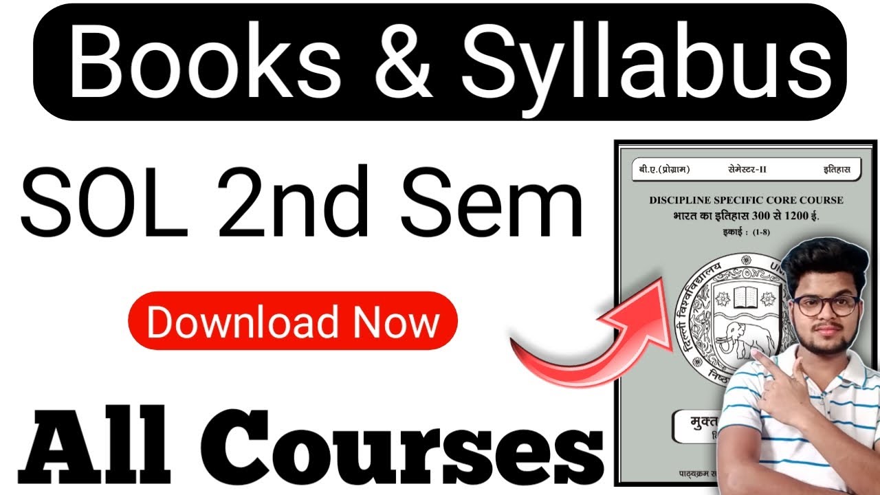 How To Download DU SOL 2nd Semester Books & Syllabus 2022 - YouTube