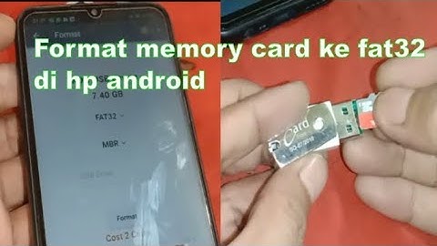Cara format memory card ke fat32 di hp android.