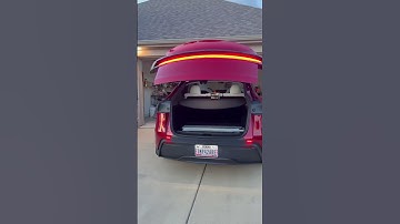How to manually adjust the Tesla Model Y trunk to open at a desired height inside your garage.