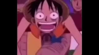 luffy from one piece jumping clapping his feet happily saying “hurry up and let me ride it!”