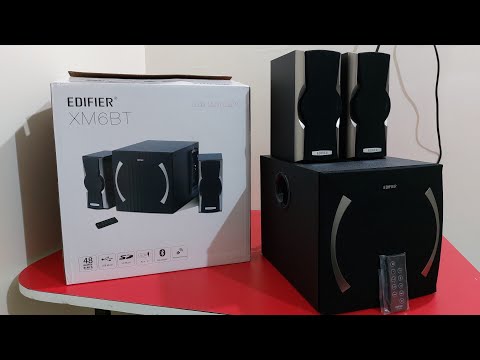 Unboxing & Sound Test review of Edifier XM6BT PREMIUM 2.1 BLUETOOTH HOME THEATER. Best under 5k INR!