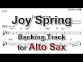 Joy Spring (by Clifford Brown) - Backing Track with Sheet Music for Alto Sax