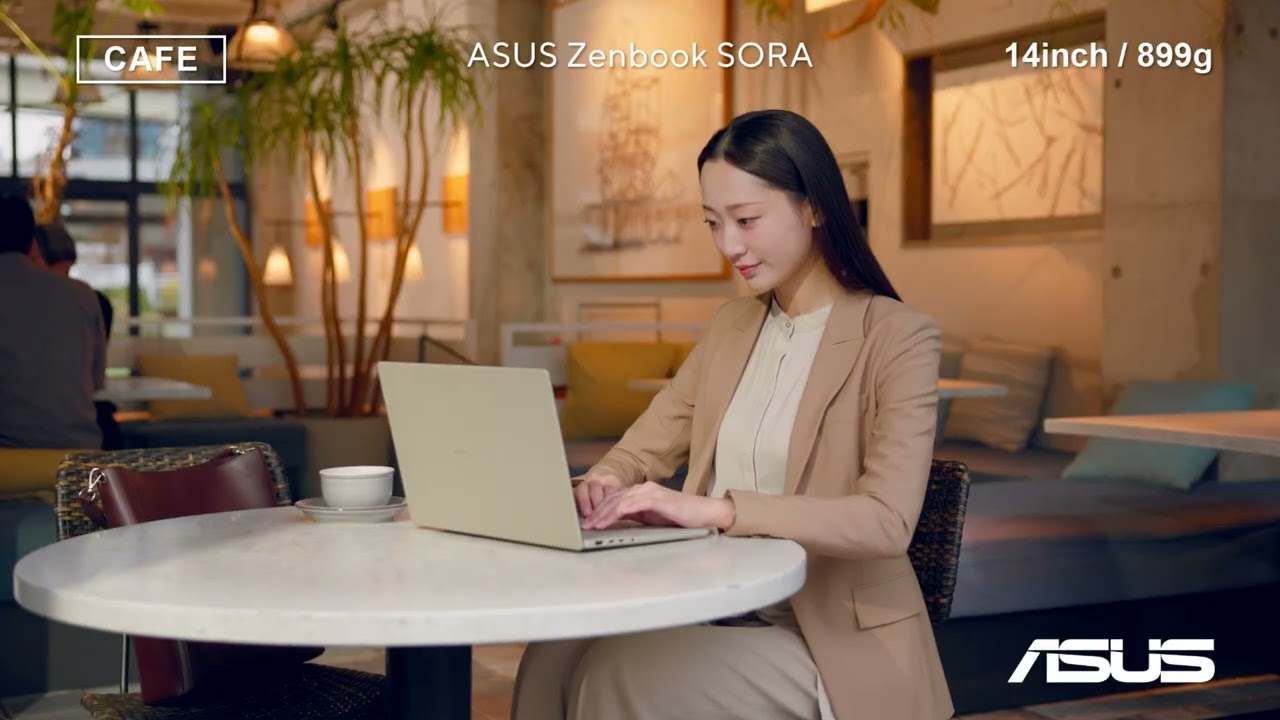 ASUS Zenbook SORA シリーズ | 軽く、長く。毎日を心地よく #長時間駆動＃薄型軽量 | ASUS日本 | Snapdragon