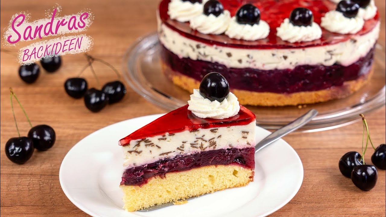 Kirschtorte mit Stracciatellacreme - einfach nur lecker | Stracciatella Torte