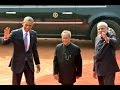 PM Modi with President Obama at Ceremonial Reception, Rashtrapati Bhavan