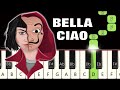 Bella ciao song    money heist  piano tutorial  piano notes  piano online pianotimepass
