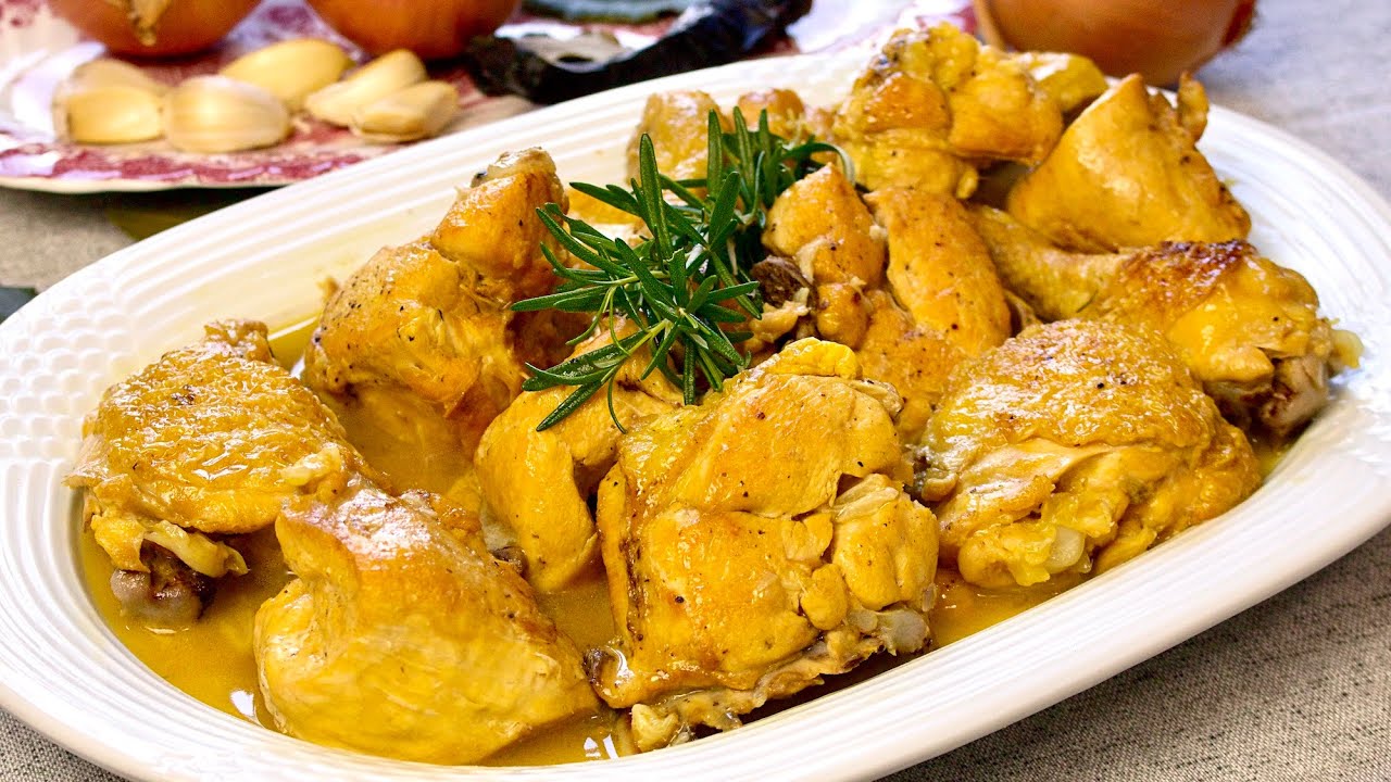Самый известный рецепт курицы в Испании – Курица с чесноком.