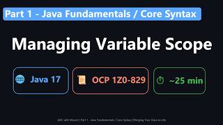 Full Java SE 17 Fundamentals #9/11 — Managing Variable Scope News