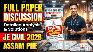 APSC PHE Junior Engineer Civil 2026 Full Paper Discussion | Most Important Questions | Assam JE#je