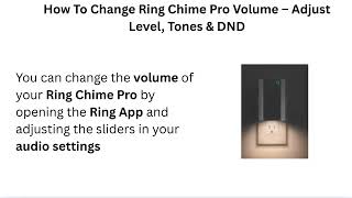 How to Change Ring Chime Pro Volume – Adjust Level, Tones & DND