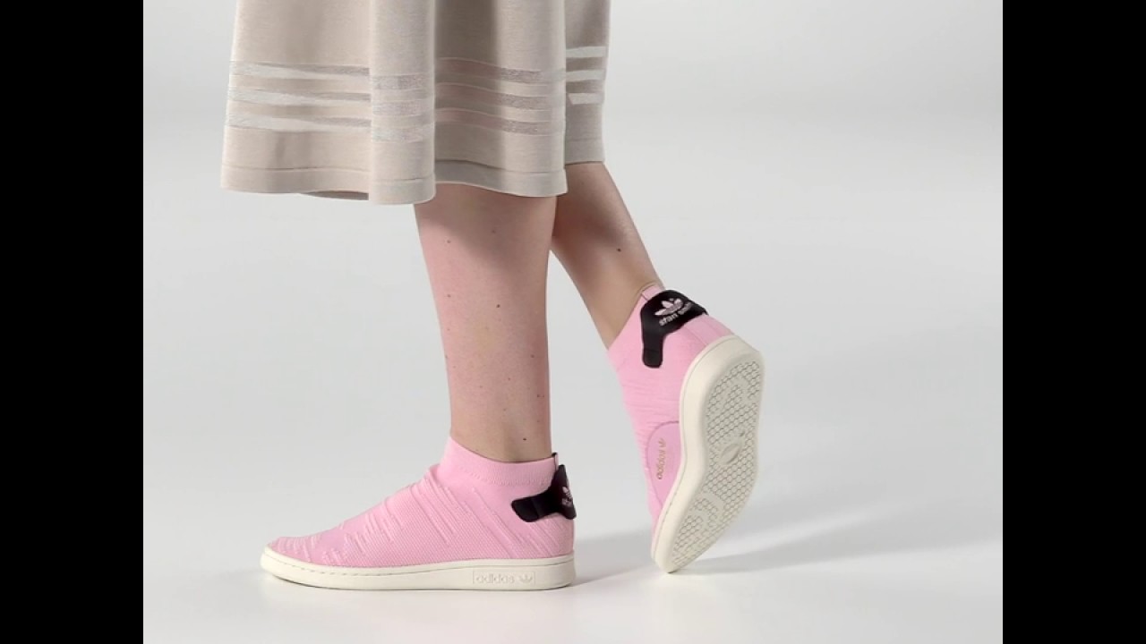 adidas BY9250 Stan Smith Sock Pk W - YouTube