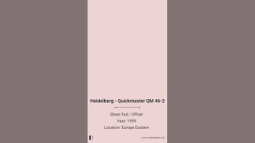 Used Offset Machine For SALE | QM 46-2 @Machinedalal