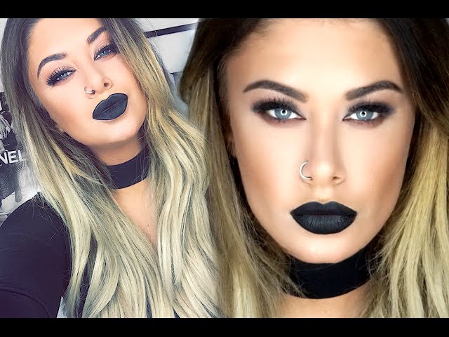 BADDIE Makeup tutorial - How to wear Black lipstick! 